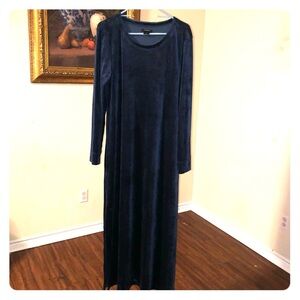 Natori deep velvet feel long sleeve dress​